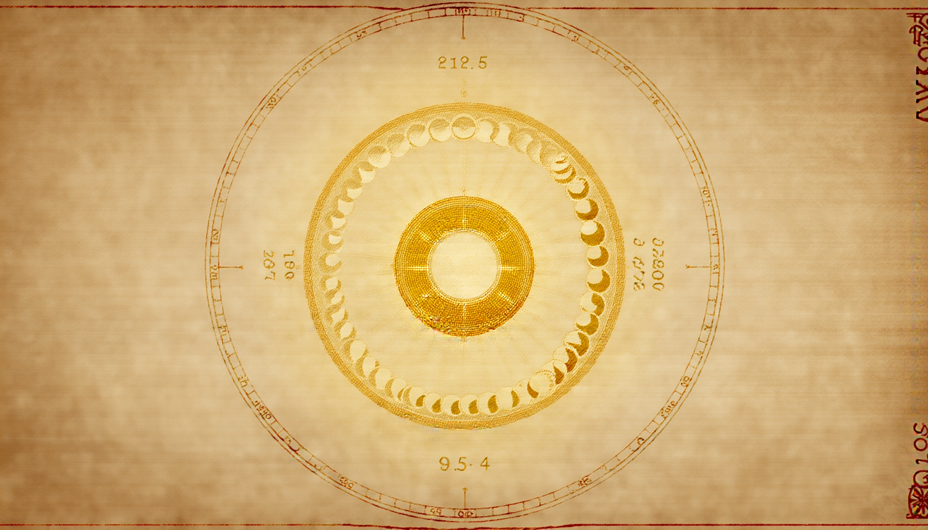 Engraved astronomical dial of the lunar cycle